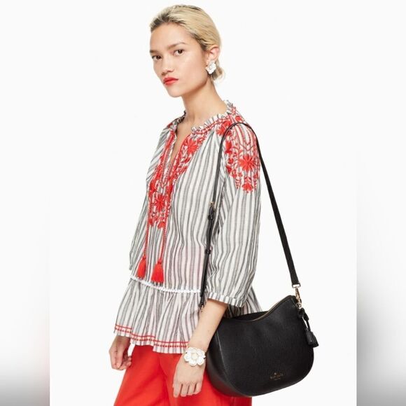 Kate Spade Maximalist Cottagecore Fairy Preppy Coastal Romantic Nautical Top S - Picture 1 of 11